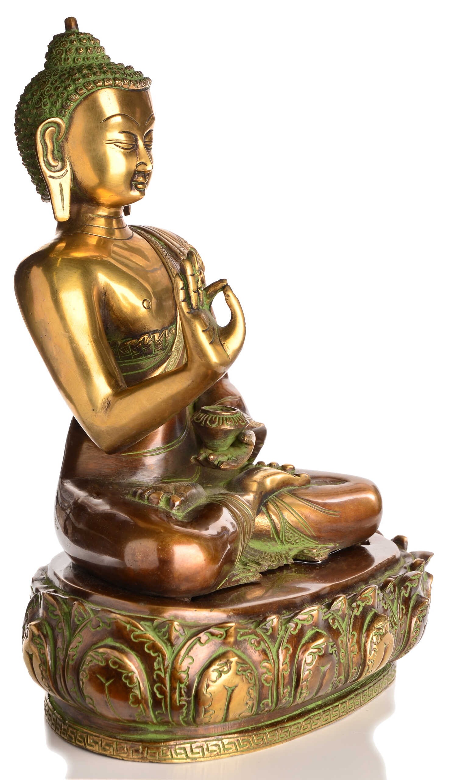 Amoghasiddhi Statue Messing Feinguss 35 cm aus Indien kaufen
